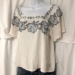 Cloud Chaser Embroidered Crop Top